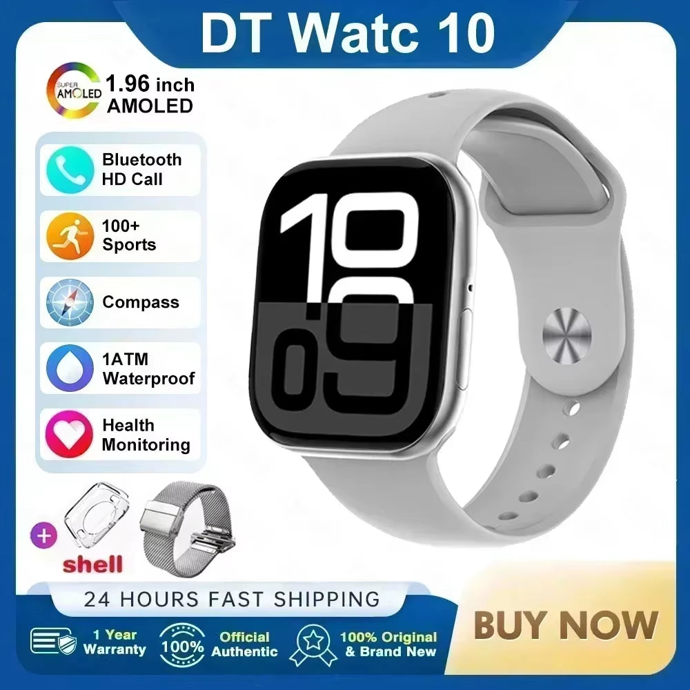 2025 New for Apple Watch 10 Smart Watch 4G Memory Music Video Bluetooth Call Waterproof Smartwatch for Android IOS TWS Earphones