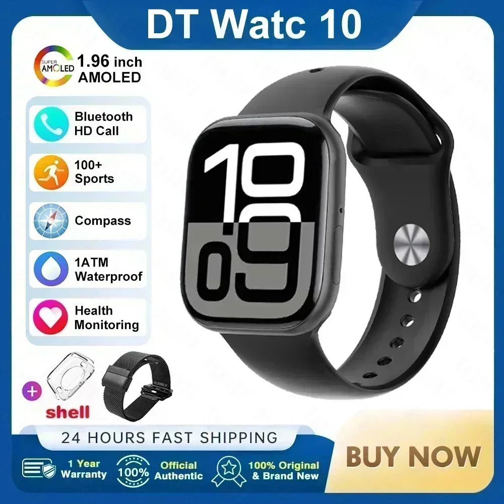 2025 New for Apple Watch 10 Smart Watch 4G Memory Music Video Bluetooth Call Waterproof Smartwatch for Android IOS TWS Earphones