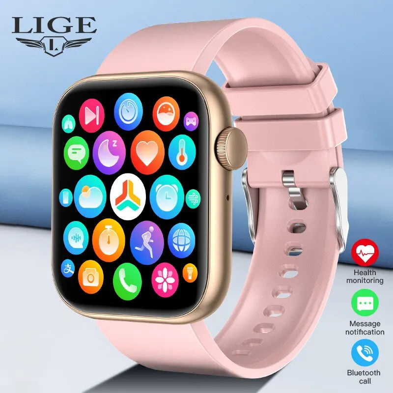 Smart Watch for Women Full Touch Screen Bluetooth Call Waterproof Watches Sport Fitness Tracker Smartwatch Lady Reloj Mujer