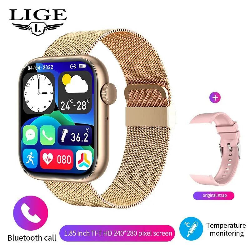 Smart Watch for Women Full Touch Screen Bluetooth Call Waterproof Watches Sport Fitness Tracker Smartwatch Lady Reloj Mujer