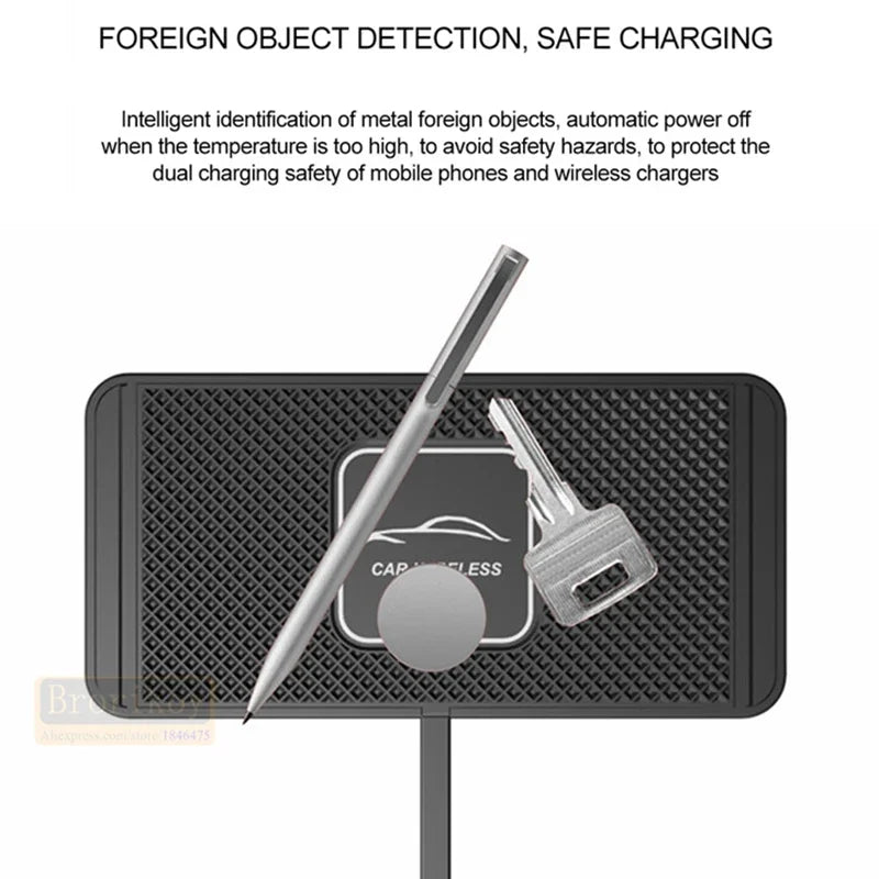 15W Wireless Charger Car Charger Wireless Charging Dock Pad for Iphone15 14 13 12 Promax Samsung S22 S21 Fast Phone Car Chargers