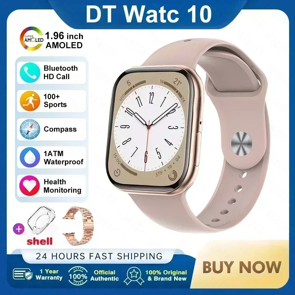 2025 New for Apple Watch 10 Smart Watch 4G Memory Music Video Bluetooth Call Waterproof Smartwatch for Android IOS TWS Earphones