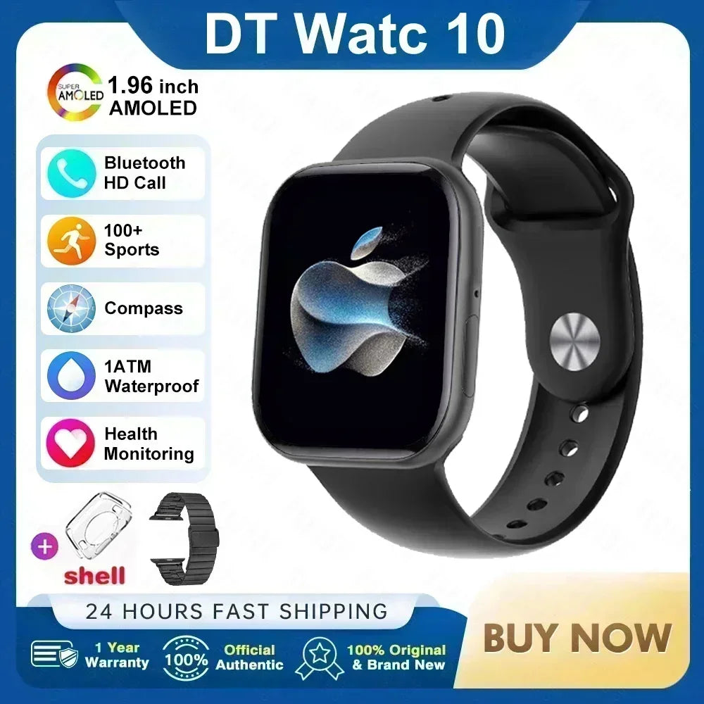 2025 New for Apple Watch 10 Smart Watch 4G Memory Music Video Bluetooth Call Waterproof Smartwatch for Android IOS TWS Earphones