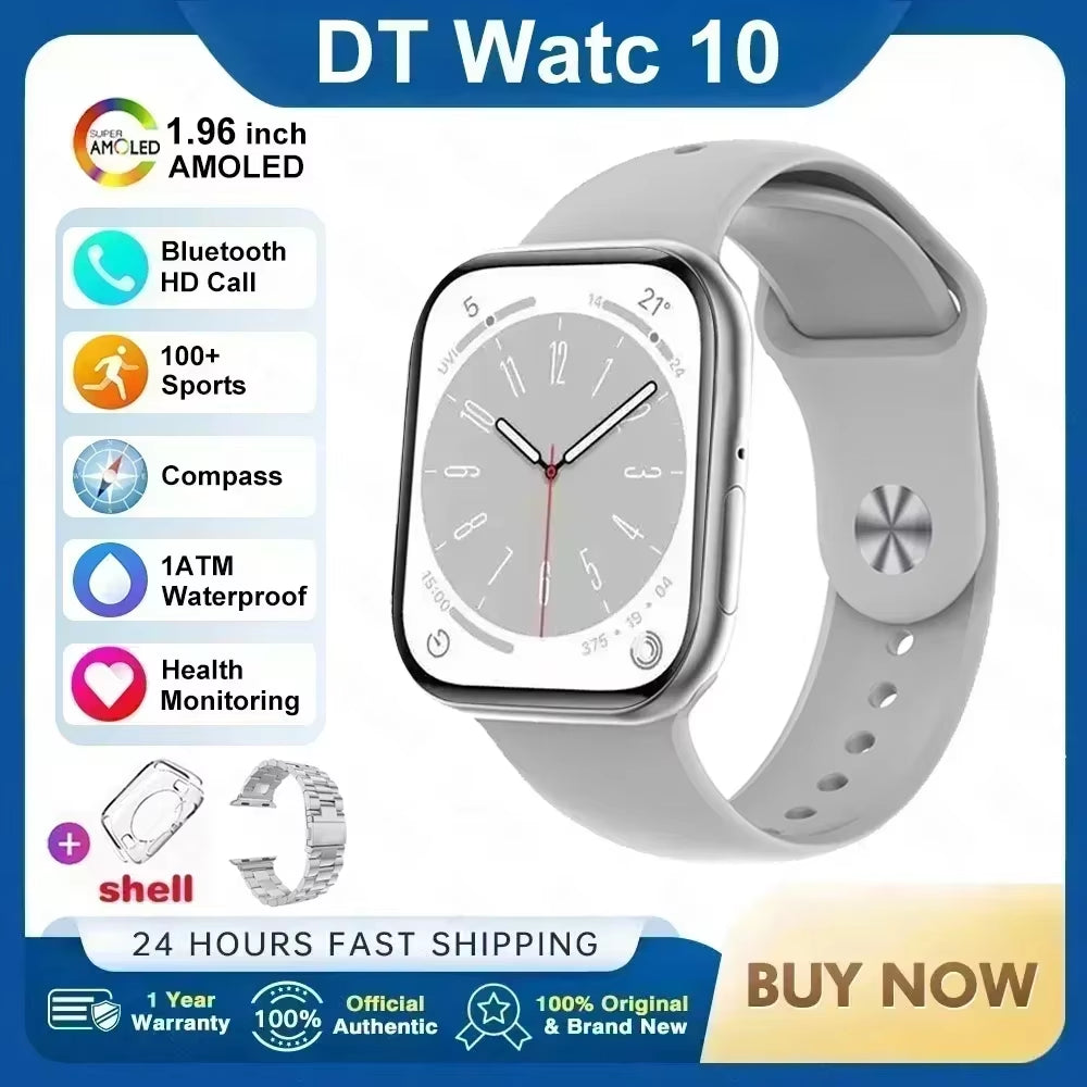 2025 New for Apple Watch 10 Smart Watch 4G Memory Music Video Bluetooth Call Waterproof Smartwatch for Android IOS TWS Earphones