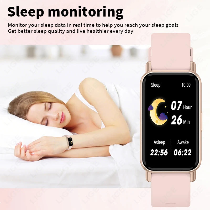 New Fashion Smart Watch Women Full Touch Screen Heart Rate Fitness Tracker Waterproof Ladies Men Smartwatch 2025 for Xiaomi