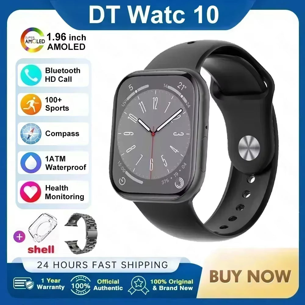 2025 New for Apple Watch 10 Smart Watch 4G Memory Music Video Bluetooth Call Waterproof Smartwatch for Android IOS TWS Earphones