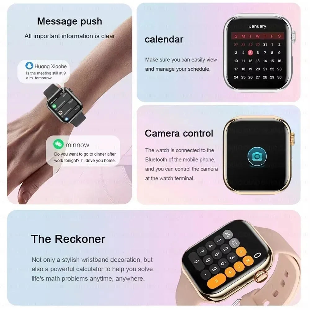 2025 for Apple GPS Watch 10 Smart Watch NFC Men HD AMOLED Memory Music 3D Surround Bluetooth Call Waterproof Smartwatch Woman