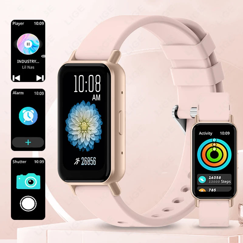 New Fashion Smart Watch Women Full Touch Screen Heart Rate Fitness Tracker Waterproof Ladies Men Smartwatch 2025 for Xiaomi