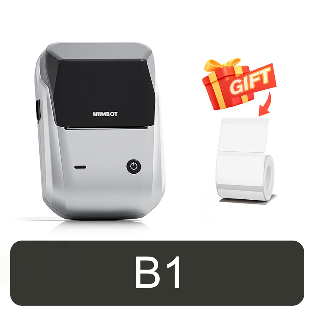 B1 Portable Thermal Printer with Tapes 2 Inch Adhesive Label Printer Mini Bluetooth Sticker Maker Support Smartphones PC
